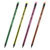 Pencil obstruction ERICH KRAUSE, 1pc., "Vivo", HB, black wood, with elastic band, housing cuts, sharpened