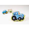 BochArt / Wooden puzzle "Blue tractor"