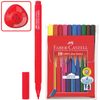 Markers FABER-CASTELL "Grip", 10 colors, triangular, washable, PVC packing