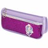 Pencil case-cosmetic bag INLANDIA, 2 branches, soft, sequined, mermaid, purple, 21х6х9 cm
