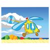 Tô màu theo số A4, UNLAND "HELICOPT", BẰNG SƠN ACRYLIC, trên bìa cứng, bút lông