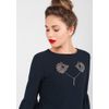 Lace brooch, "King-bird" grey