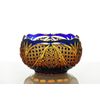 Гусевской Хрустальный завод / Crystal salad bowl "Ladya" amber blue