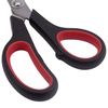 Scissors AVISMA "Soft Grip", 190 mm, rubber insert, black-red, 3-sided sharpening
