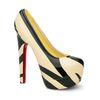 Sculpture of white chocolate "Shoe" platform Zebra