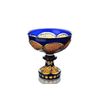 Гусевской Хрустальный завод / Crystal vase for fruit "Triumph" amber-blue