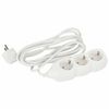 SONNEN / Power extension cord U-133G, 3 sockets, with grounding, 10 A, 3 m