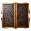 GamesDealer / Backgammon Leder "Alligator" groß mit Griff (Russland, Holz, 60x30x5 cm)