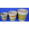 Set of 3 wicker baskets