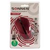SONNEN / Wireless mouse WM-250Br, USB, 1600 dpi, 3 buttons + 1 wheel-button, optical, burgundy