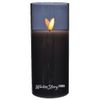 Kaemingk / LED candle in a bulb with a live flame Audrey 18 cm in a graphite glass, battery operated