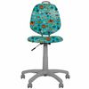Children's armchair "VINNY GTS" without armrests, turquoise with a pattern
