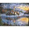 Опт-картина / Malen nach Zahlen 40x50 Schloss auf der Insel