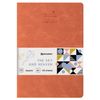 BRAUBERG / Notebook 48 y. checkered cover textured leatherette, stitching, A5 (147x210mm), ORANGE, SKY / 10 pcs.