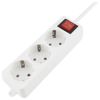 Garrison / Extension cord with switch, 3 grounded sockets, 3 m, 3x1 mm, 3500 W, white