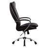 OFFICE METTA "LK-3CH" chair, leather, chrome, black