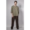 Снежинка / Snowflake / Trousers for men "Motive of life" from brown linen