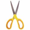 Scissors BRAUBERG "Extra" 185 mm, classic shape, ribbed rubber inserts, orange-yellow