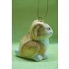 Ярославская майолика / Christmas tree toy "Forest bunny", 4 pieces