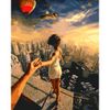 Опт-картина / Painting by numbers 40x50 Follow me on the roof