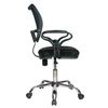 Armchair CH-799SL, with armrests, chrome, black