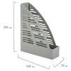 Tray vertical paper BRAUBERG "Standard", 245х70х295 mm, grey