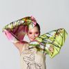 Handmade silk scarf "Japanese plot"