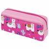 Pencil case-cosmetic bag INLANDIA, 2 branches, soft, "Lama", pink, 20х6х9 cm