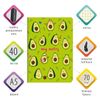 BRAUBERG / Notebook 40 l. checkered cover SoftTouch, beige paper 70 g / m2, stitching, А5 (147х210 mm), CUTE AVOCADO / 10 pcs.