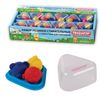 A set of erasers shaped PYTHAGORAS "Animals" 3 pieces, cuts, hole for pencil, thermoplastic rubber