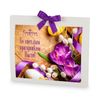 Greeting card "happy Easter!" chocolate and milk