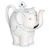 HILLTOP / Tea "Gift of Ceylon" black leaf 80 g, porcelain teapot "ELEPHANT TOPAZ", 650 ml