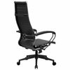 МЕТТА / Office chair "K-8.1" plastic, perforated eco-leather, adjustable seat, black