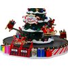 Tác phẩm âm nhạc năng động nhẹ 'Băng chuyền của ông già Noel', polystone, 29x27 cm, LEMAX