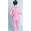 Women's pajamas with a lace collar pink