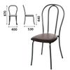 Table chair, cafe, Veresk house, black frame, leather black