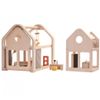 Wooden doll house 3 sections