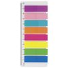 Bookmark adhesive BRAUBERG NEON plastic, 45х12 mm, 8 colors x 25 sheets, on a plastic ruler 12 cm