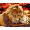 Опт-картина / Pintura por números 20x30 La felicidad del león