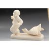Тобольская фабрика художественных косторезных изделий / Tobolsk Factory of Artistic Bone Carving Products / Sculpture "Boy and Goose"