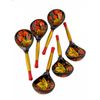 Золотая Хохлома / A set of wooden spoon khokhloma polubaski - 6 pieces