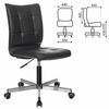 BRABIX / Armchair "Stream MG-314", without armrests, five-ray silver, eco-leather, black,