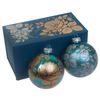 Жостово / Set of 2 Christmas balls box