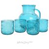Kaemingk / Roksolana water set: jug + 4 glasses, turquoise, glass