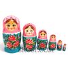 Семеновская роспись / Russian girl - booklet matryoshka, 6 dolls - unconventional