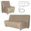 GARTLEX / Sofa soft three-seater "Cloud", "V-600", 1540x750x780 mm, without armrests, eco-leather, beige