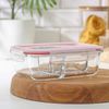 Доляна / Dolana / Container "Click", three-section: 270 ml, 270 ml, 350 ml, with lid