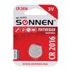 SONNEN / Lithium battery, CR2016, lithium, 1 pc., Blister