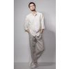 Снежинка / Snowflake / Trousers for men "Motive of life" from gray linen