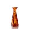 Гусевской Хрустальный завод / Crystal vase for flowers "Pyramid" small amber